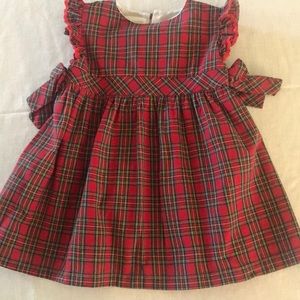 Adorable red plaid dress.